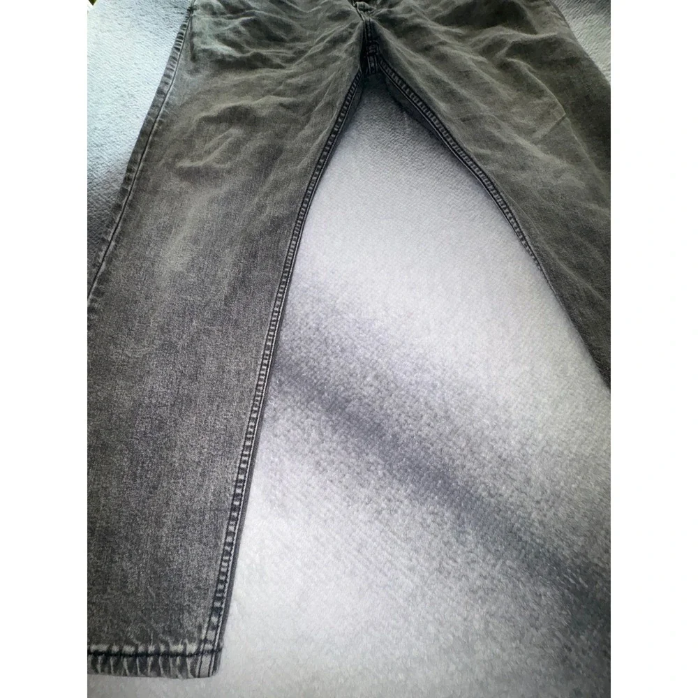 (A8) Levis 502 Regular Fit Tapered Grey Denim Jeans Mens 40x32 Gray Wash